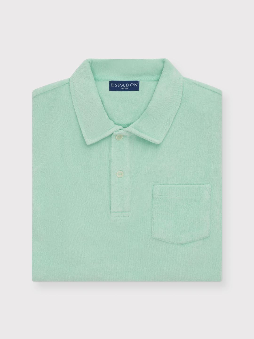 Classic Fit Towelling Polo - Mint