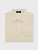 Classic Fit Towelling Polo - Ecru