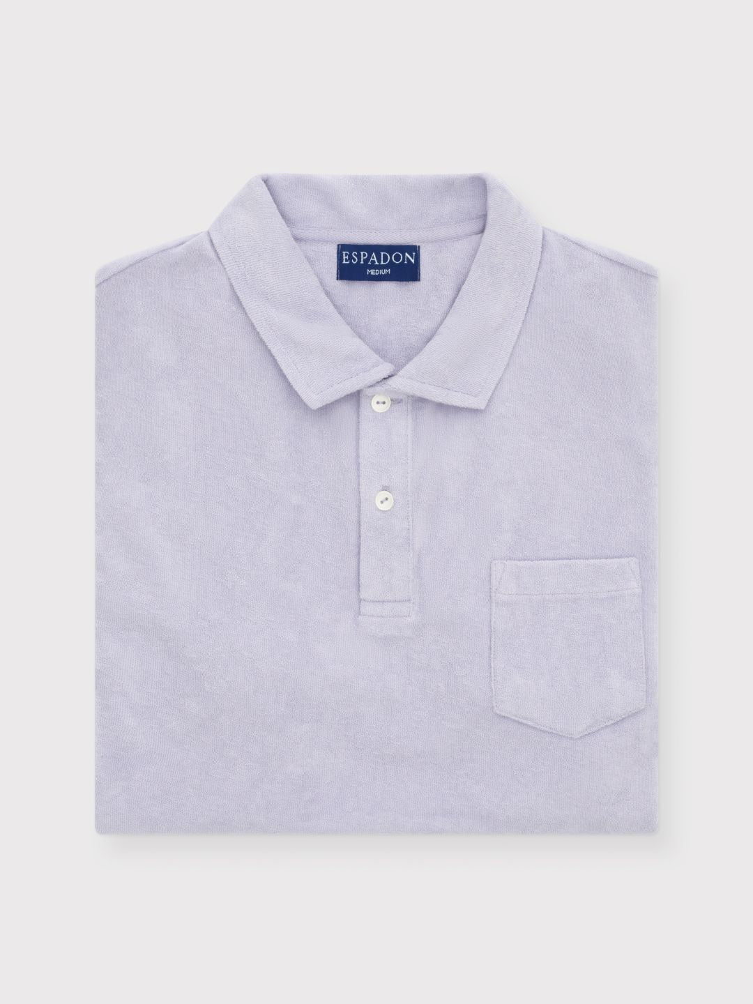 Classic Fit Towelling Polo - Lavender