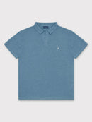Buttonless Linen Polo - Sky