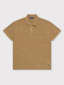 Classic Fit Towelling Polo - Sand