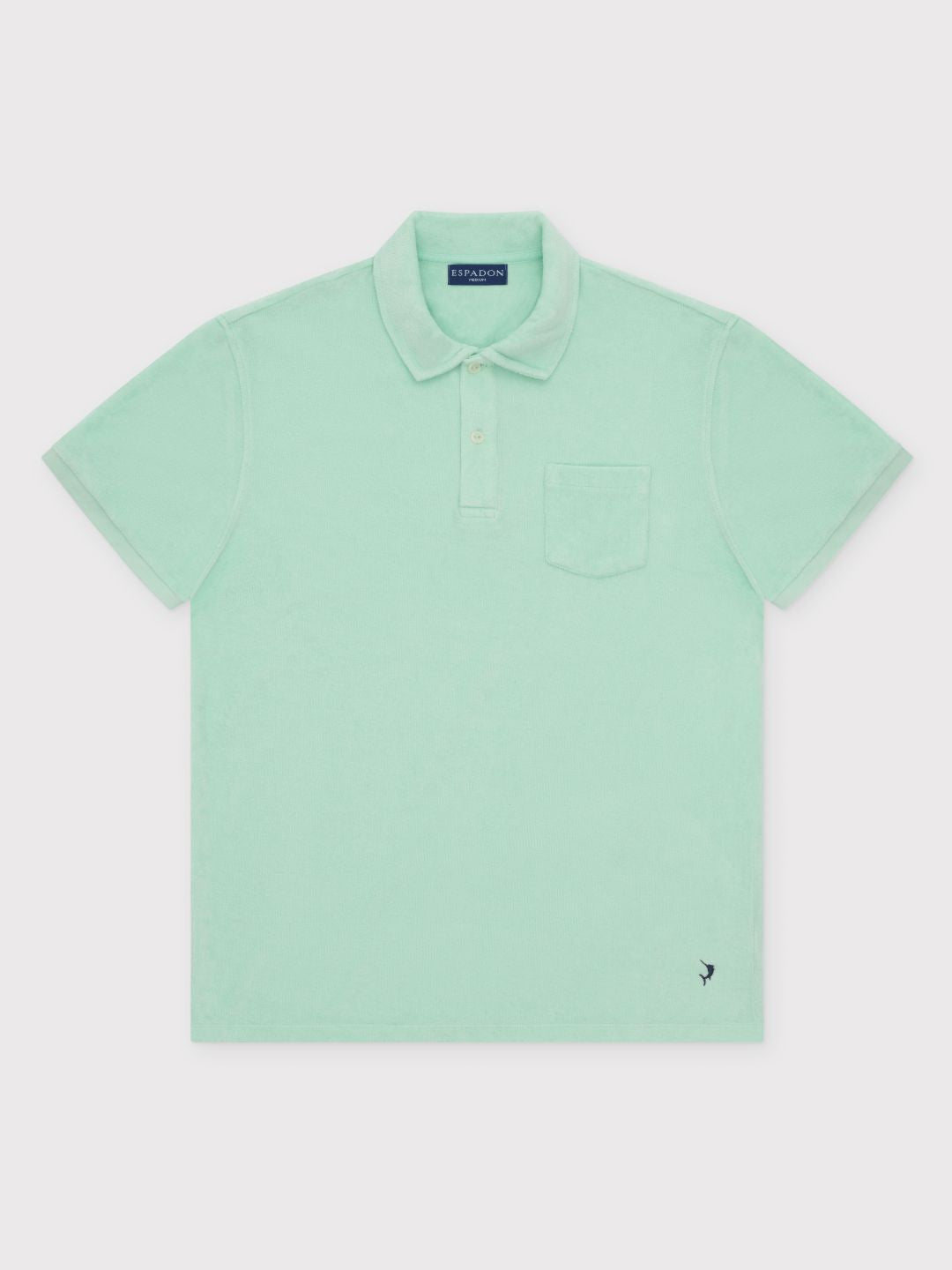 Classic Fit Towelling Polo - Mint