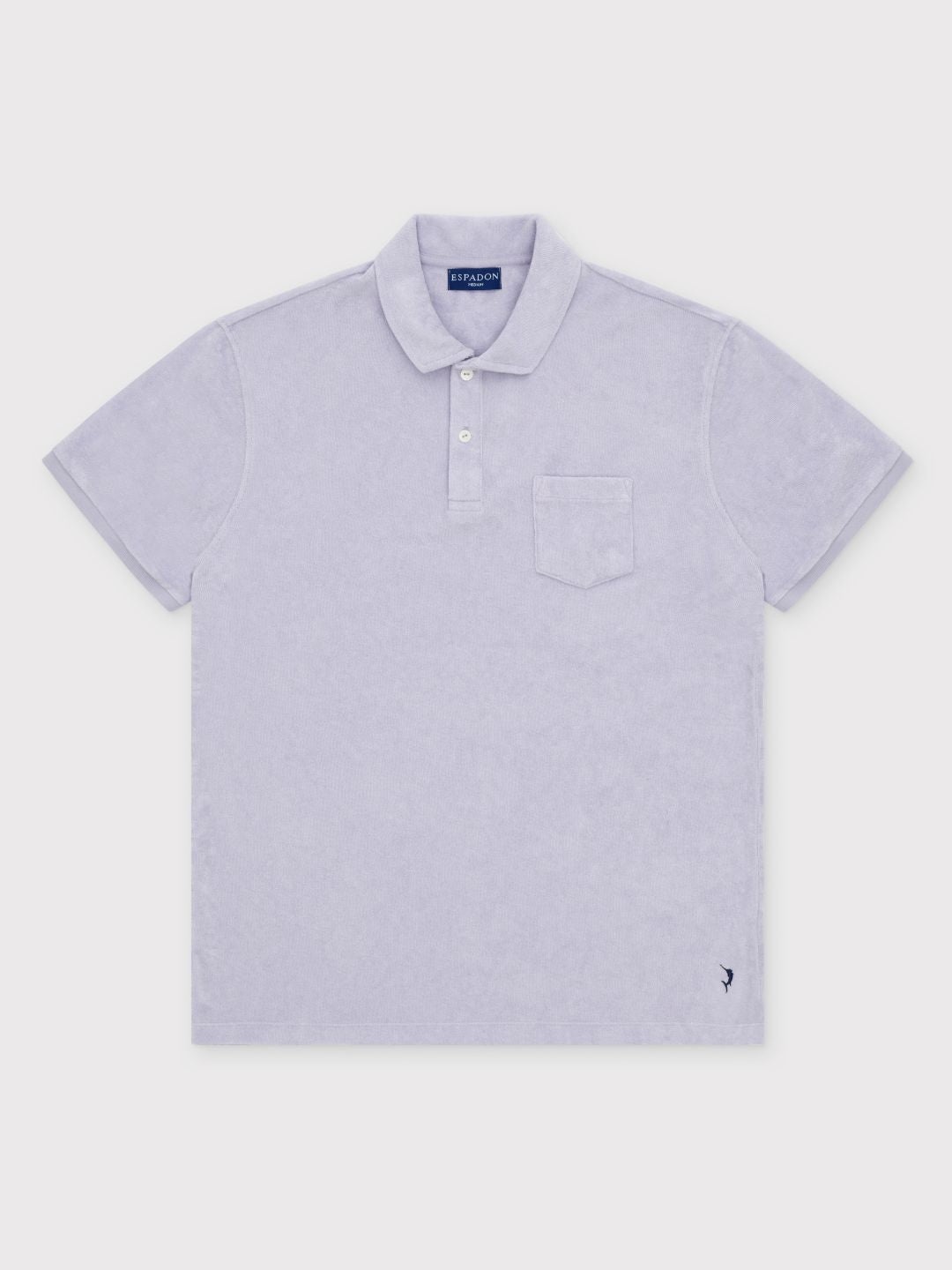 Classic Fit Towelling Polo - Lavender