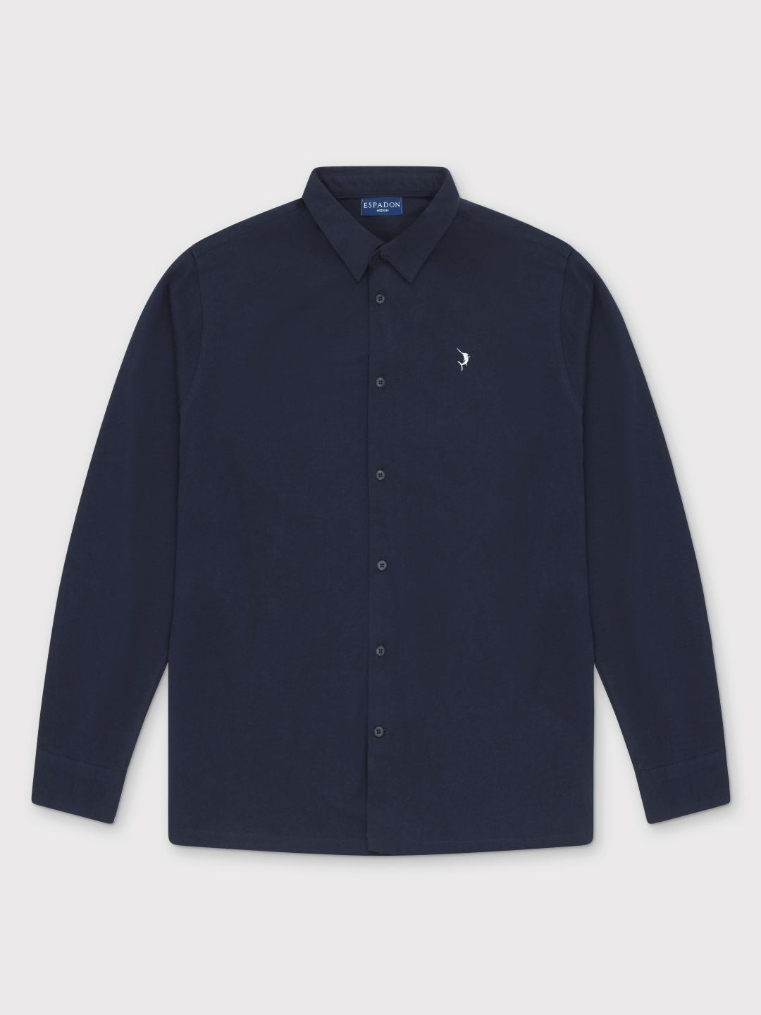 Espadon Cotton Jersey Shirt - Navy