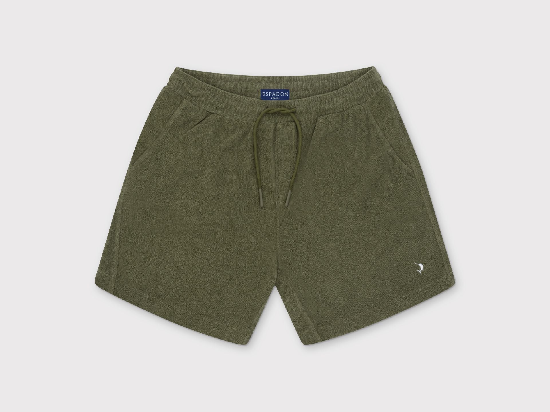 Espadon Towelling Shorts - Olive