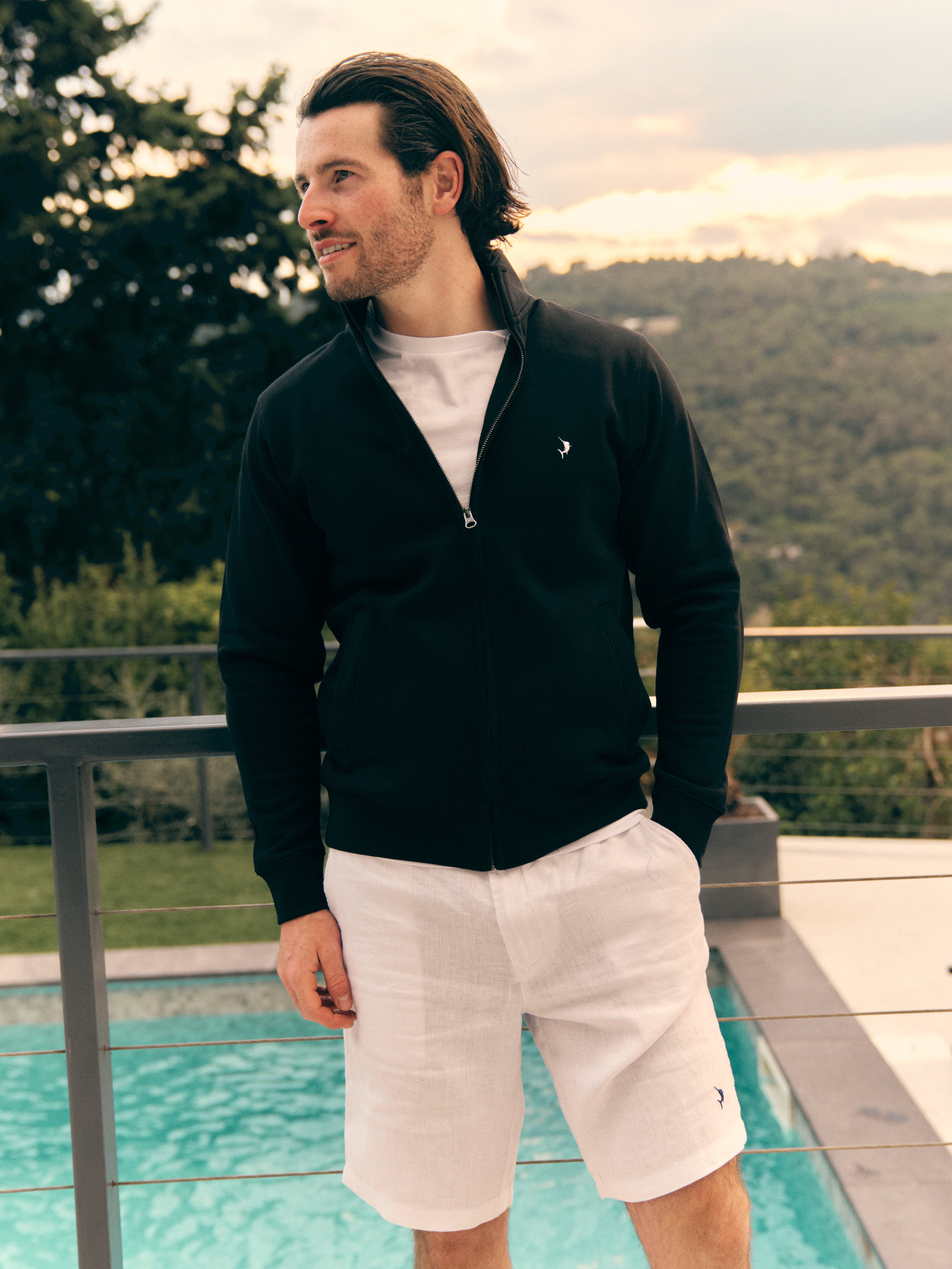 Full Zip Jumper -Black