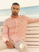 Classic French Linen Shirt - Pink