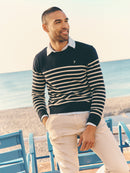 Breton Stripe Jumper - Navy