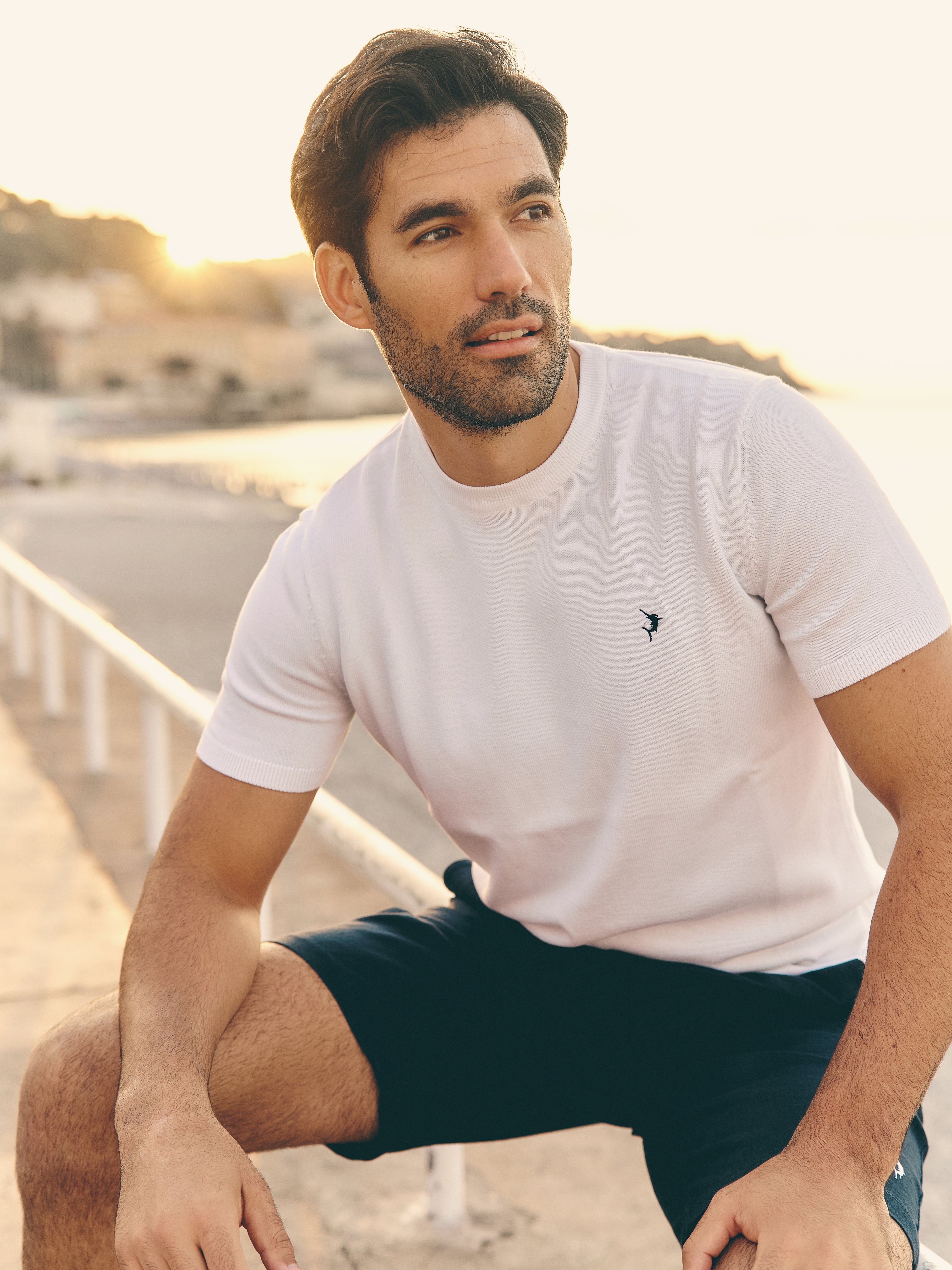 Cotton Knit T-Shirt - White