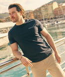 Organic Cotton Logo Print T-Shirt - Navy