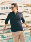 Quarter Zip Jumper - Navy