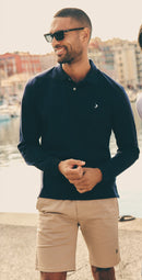 Classic Long Sleeve Polo - Navy
