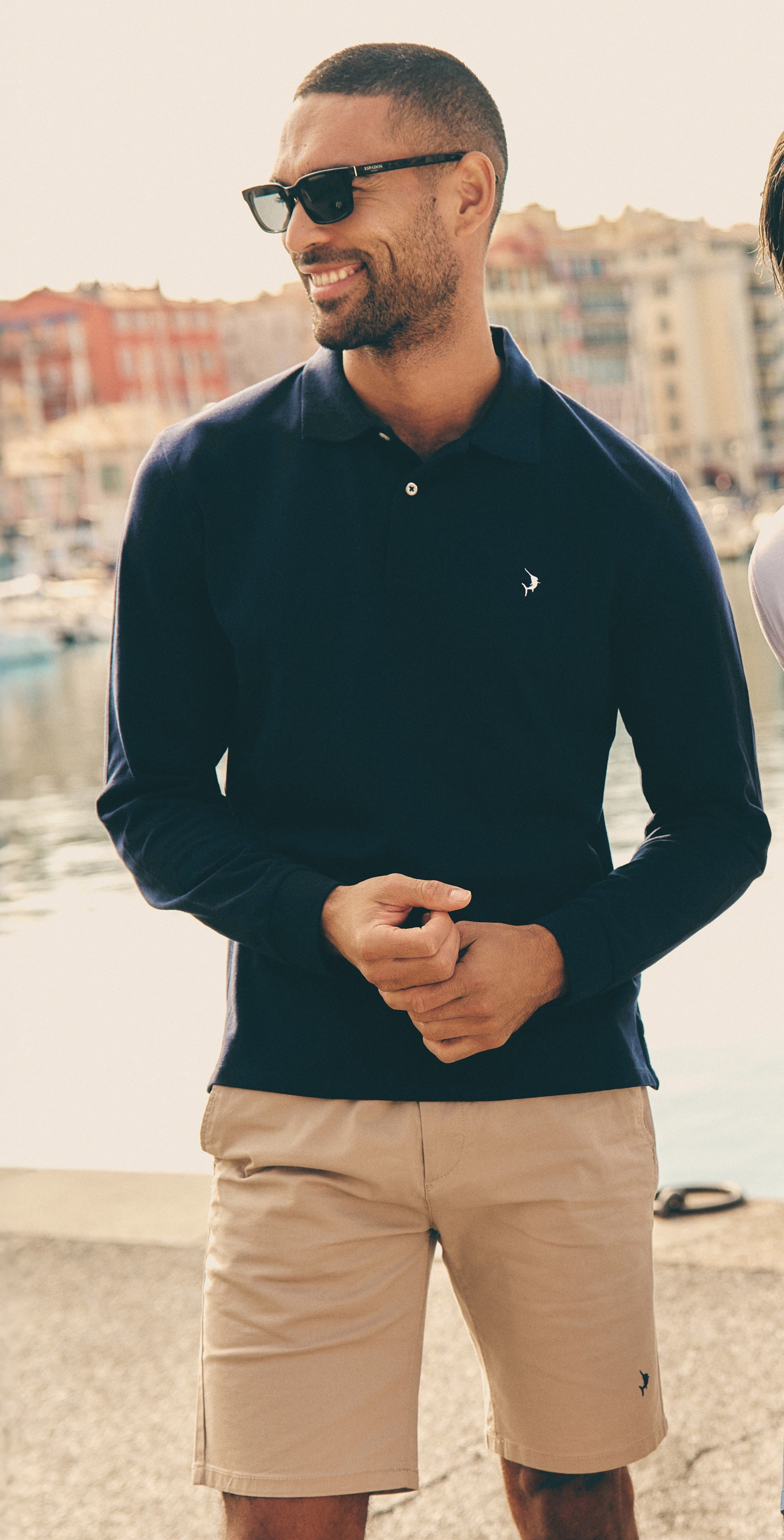 Classic Long Sleeve Polo - Navy