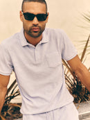 Classic Fit Towelling Polo - Lavender