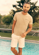 Organic Cotton Logo Print T-Shirt - Sand