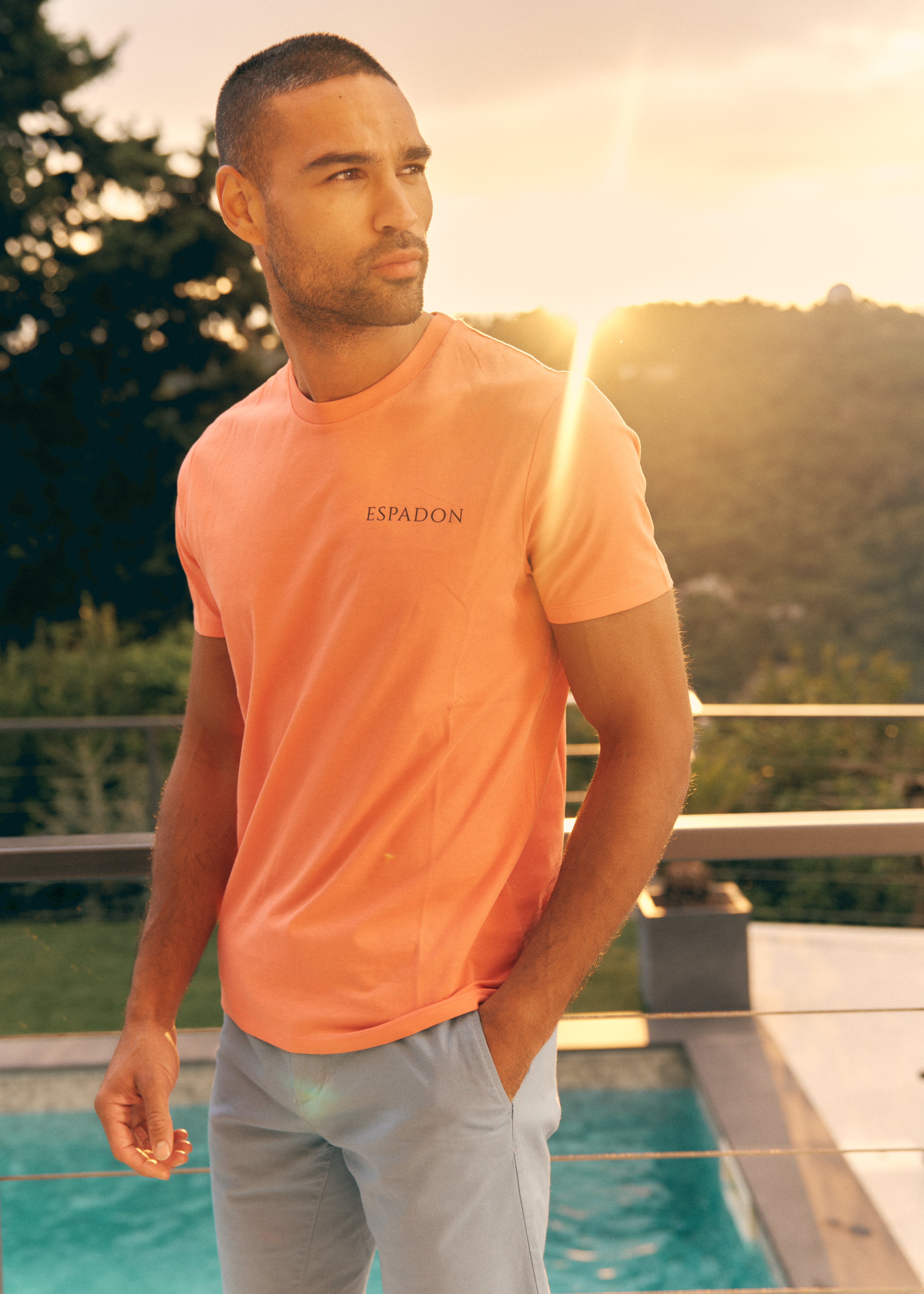 Organic Cotton Logo Print T-Shirt - Coral