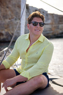 Classic French Linen Shirt - Yellow